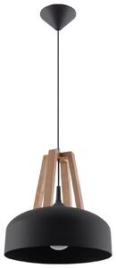 Sollux Lighting Závěsná lampa - Casco - černá/dřevo