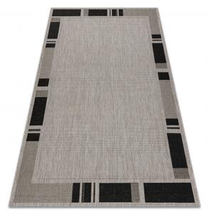 Dywany Luszczow Kusový koberec SIZAL FLOORLUX 20195 stříbro / černý Rozměr koberce: 80 x 150 cm