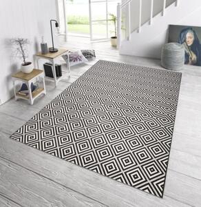 Moderní kusový koberec bouclé Meadow 102470 černo-bílý Typ: 80x150 cm