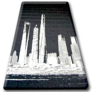 Dywany Luszczow Kusový koberec SIZAL FLOORLUX 20240 černý / stříbro Rozměr koberce: 80 x 150 cm