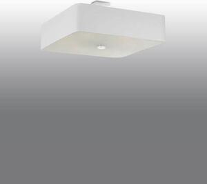 Stropní svítidlo Lokko, 1x bílé textilní stínítko, (bílé sklo), (55 cm)