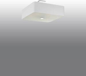 Stropní svítidlo Lokko, 1x bílé textilní stínítko, (bílé sklo), (45 cm)