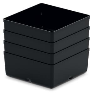 Prosperplast Sada úložných boxů 4 ks UNITEX 11 x 11 x 11,2 cm černá