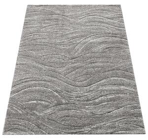 Makro Abra Koberec kusový Serenity 04 Vlnky Šedý Rozměr: 80x150 cm