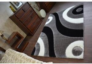 Kusový koberec Shaggy SPACE 3D B314 šedá velikost 80x150 cm | krásné koberce cz