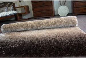 Kusový koberec Shaggy SPACE 3D B315 hnědý velikost 80x150 cm | krásné koberce cz