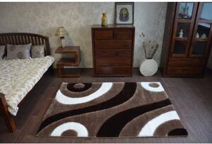 Kusový koberec Shaggy SPACE 3D B314 světle hnědá velikost 120x170 cm | krásné koberce cz