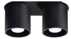 Stropní svítidlo Orbis, 2x černé kovové stínítko