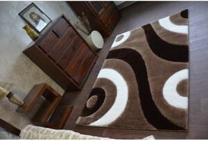 Kusový koberec Shaggy SPACE 3D B314 světle hnědá velikost 80x150 cm | krásné koberce cz