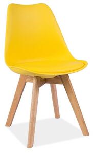 Casarredo Jídelní židle KRIS žlutá/dub