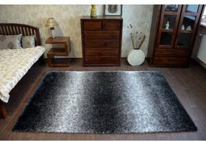 Kusový koberec Shaggy SPACE 3D B315 černá/šedá velikost 80x150 cm | krásné koberce cz