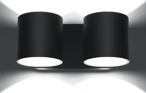 Nástěnné svítidlo Orbis, 2x černé kovové stínítko