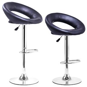 2 ks barových židlí s barvou na výběr - černá