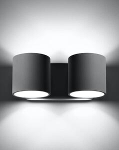 Nástěnné svítidlo Orbis, 2x šedé kovové stínítko