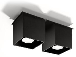 Stropní svítidlo Quad, 2x černé kovové stínítko