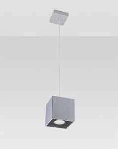 Závěsné svítidlo Quad 1, 1x šedé kovové stínítko