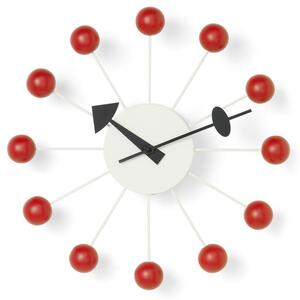 Vitra designové nástěnné hodiny Ball Clock - červená