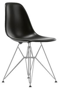 Vitra designové židle DSR - skořepina černá, podnož chromová