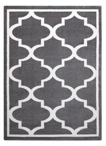 Koberec SKETCH F730 vzor Marocký jetel, Mříž šedá /bílá velikost 120x170 cm | krásné koberce cz