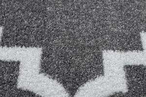 Kulatý koberec SKETCH F343 šedá /bílá trellis velikost kruh 140 cm | krásné koberce cz