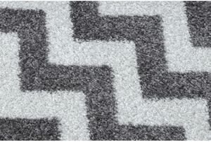 Kulatý koberec SKETCH F561 Cik cak, šedo bílá velikost 120x170 cm | krásné koberce cz