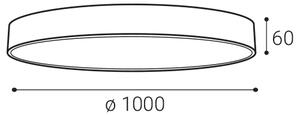 Led2 Stropní LED svítidlo MONO SLIM P-Z ø 100 cm, CCT 2700/4000K, 115W Barva: Bílá, Teplota světla: 2700K/3000K/4000K, Stmívání, řízení: TRIAC