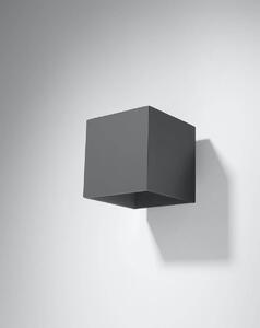 Nástěnné svítidlo Quad, 1x tmavě šedé kovové stínítko