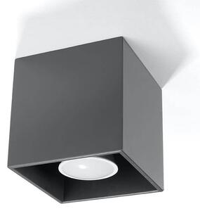 Stropní svítidlo Quad, 1x tmavě šedé kovové stínítko