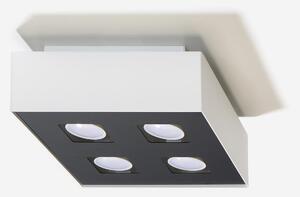 Stropní svítidlo Mono 4, 1x bílé/černé kovové stínítko