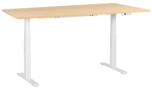 Elektricky výškově nastavitelný pracovní stůl DESTINES Světle hnědá/Bílá 180 cm 72 cm