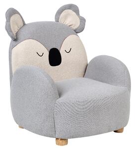 Dětské křeslo Koala HERVIK Tkanina Šedá