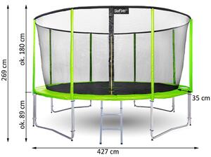 Zahradní trampolína SKY FLYER RING 2v1 427 cm TR0031