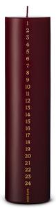 Ester & Erik Adventní svíčka Pillar Calendar - Deep Wine ER146