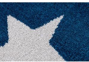 Kulatý koberec SKETCH FA68 Marocký jetel, Mříž, modro bílý Hvěz velikost kruh 140 cm | krásné koberce cz