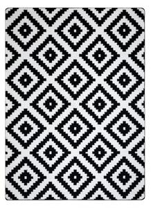 Koberec SKETCH F998 krém/černá čtverce Ruta velikost 180x270 cm | krásné koberce cz