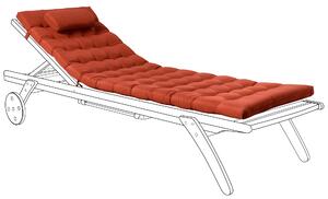Polstr na zahradní lehátko CESANA PREMIUM 192 x 56 cm Červená