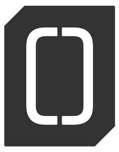In-Design Cedulka 0 na dveře černá VPP