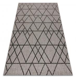 Dywany Luszczow Kusový koberec SIZAL FLOORLUX 20508 stříbrný / Černá TROJÚHELNÍK Rozměr koberce: 80 x 150 cm