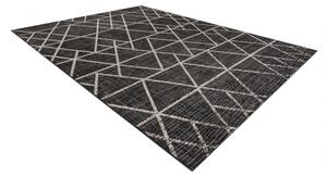 Koberec SIZAL FLOORLUX 20508 Černá / stříbrný TROJÚHELNÍK velikost 120x170 cm | krásné koberce cz