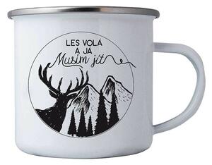 Bohemia Gifts Plechový hrnek - Les volá, 350 ml