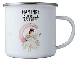 Bohemia Gifts Plechový hrnek - Maminky jsou andělé, 350 ml