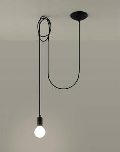 Sollux Lighting Závěsná lampa - Edison 1 - černá