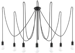 Sollux Lighting Stropní závěsná lampa - Edison 7 - černá