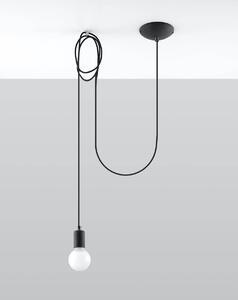 Sollux Lighting Závěsná lampa - Edison 1 - černá