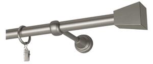 Kovové garnýže Velios Elegance 19mm, R., Délka 160 cm, Barva Starožitná mosaz, Provedení Jednoduché, Uchycení látky na tunýlek (bez kroužků)