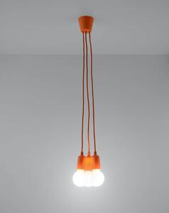 Sollux Lighting Závěsná lampa - Diego 3 - oranžová
