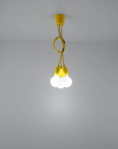 Sollux Lighting Závěsná lampa - Diego 3 - žlutá