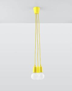 Sollux Lighting Závěsná lampa - Diego 3 - žlutá