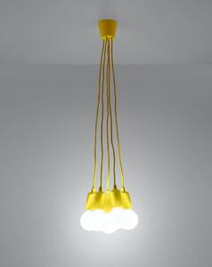 Sollux Lighting Závěsná lampa - Diego 5 - žlutá