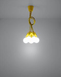 Sollux Lighting Závěsná lampa - Diego 5 - žlutá